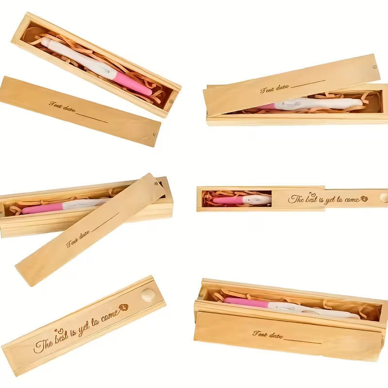 1 caja de madera de embarazo