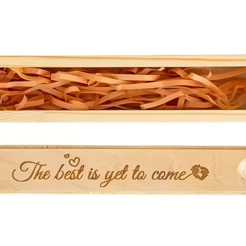 1 caja de madera de embarazo